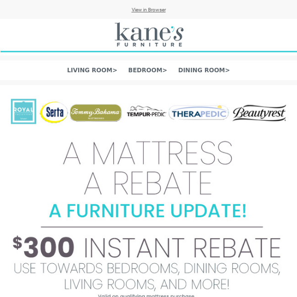 Buy a Mattress and receive a $300 Rebate!💫