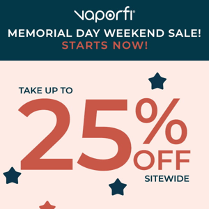 Up to 25% Off 🇺🇸 A Memorial Day to Remember