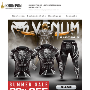30% Summer SALE - Venum Gladiator + UFC + Skull + Classic