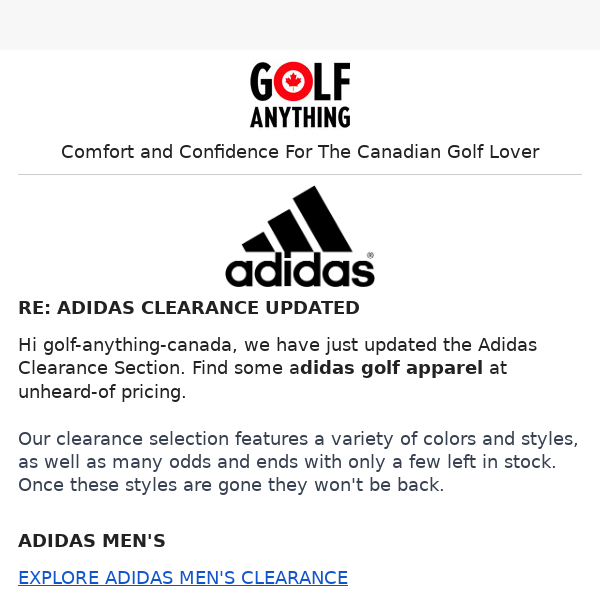 🔥HOT🔥 adidas Clearance - Golf Anything Canada
