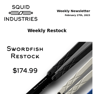 Swordfish Restock! Check out what colors are back 😇