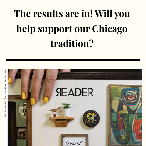Help support a Chicago tradition!