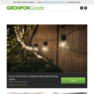 Up to Three Sets of Globrite Retro Bulb String Lights