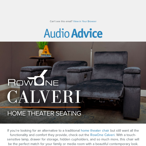 Discover Contemporary Home Theater Seating with RowOne Calveri