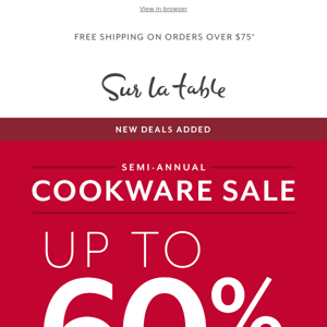 NEW cookware deals just added—up to 60% off!