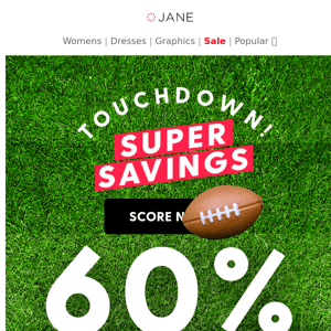 ❗❗  TOUCHDOWN: 60% off or more!