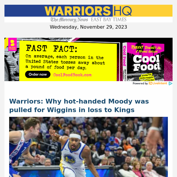 Warriors: Why hot-handed Moody was pulled for Wiggins in loss to Kings