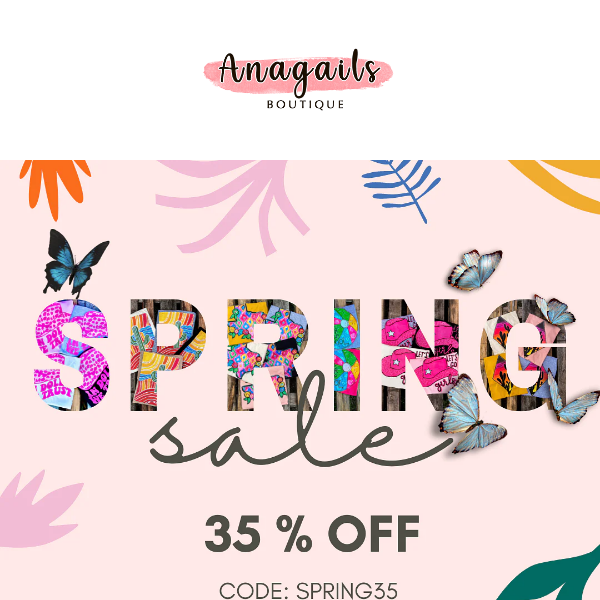 🌸 Spring into Style: NEW Arrivals at Anagail's Boutique – 35% OFF! 🌼