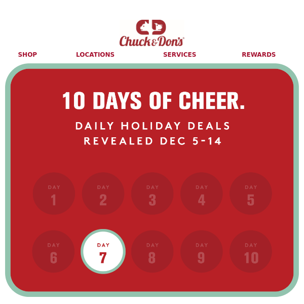 Day 7 of 10 Days of Cheer: Rest