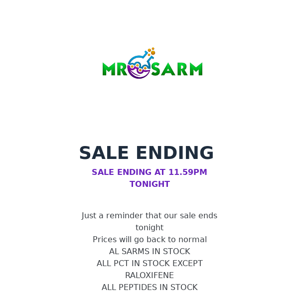SALE ENDS SHORTLY