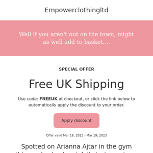 Saturday Night Shopping - FREE DELIVERY