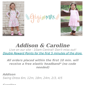 FREE headband - New Addison & Caroline Swing Dress
