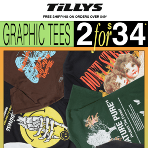 Graphic Tees 2 for $34 👍 Flash Sale 40% Off