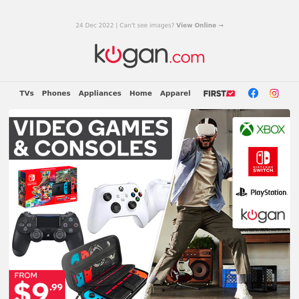 🎮 Score Video Games, Consoles & Accessories from $9.99!