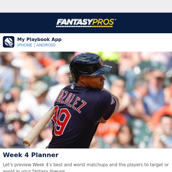 ⚾ Fantasy Baseball Advice: Week 4 📊 - FantasyPros