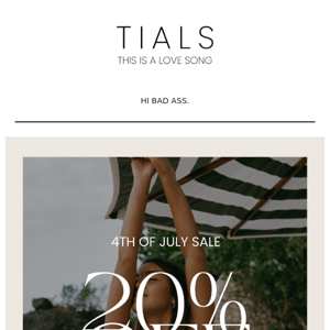 20% off for the 4th of July 🖤