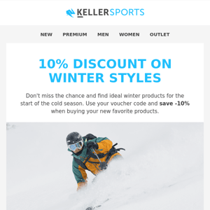 Be prepared: Save -10% on winter outfits ❄️