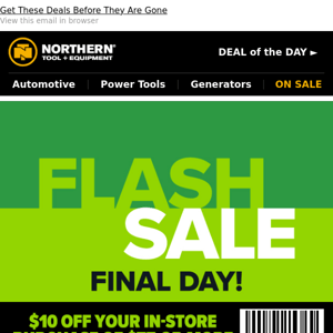 Flash Sale FINAL DAY + Coupon Inside!