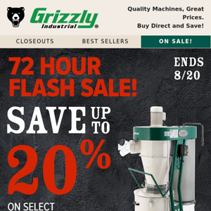 ⚡ Flash Sale! Only 72 Hours To Save Up To 20%