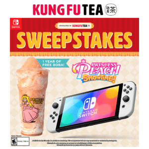 Win a Nintendo Switch – OLED Model system + Digital Game Code for the Princess Peach: Showtime! game!