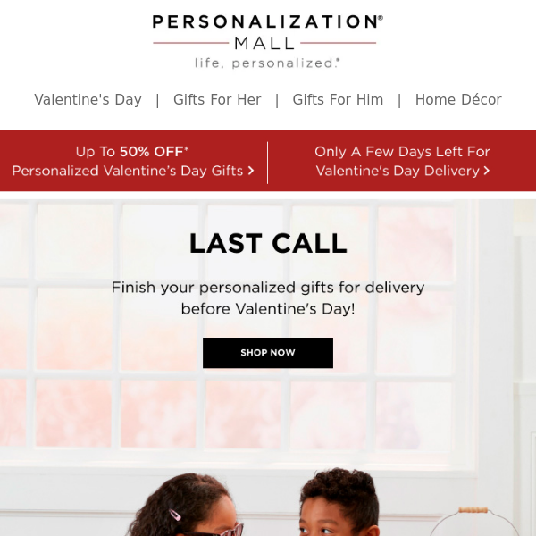 Final Days For Valentine's Day Delivery