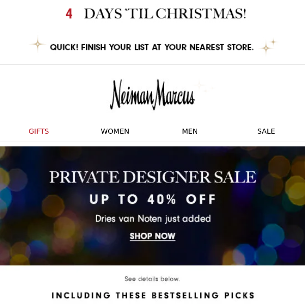 Up to 40% off Dries van Noten & more! Private Designer Sale won't last