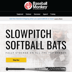 Fully Stocked With Slowpitch Softball Bats