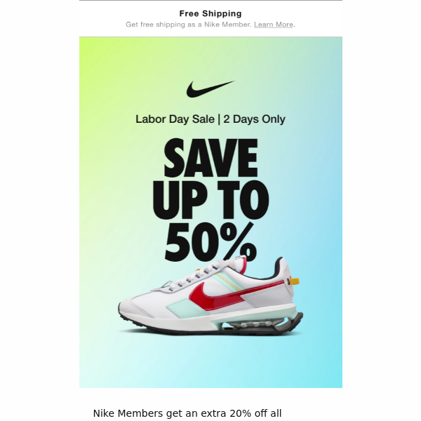 How to get shop free shipping on nike