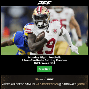 49ers-Cardinals Odds, Fantasy Waiver Wire & Injury Report