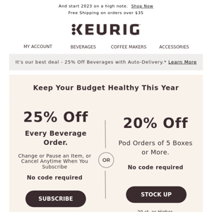 Welcome the New Year with healthy savings