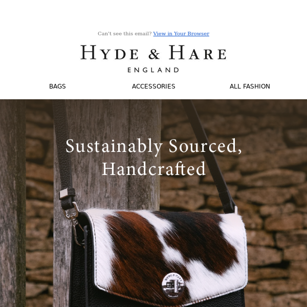 Sustainably Sourced, Handcrafted