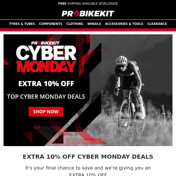 🚨 Extra 10% Off Cyber Monday Deals!