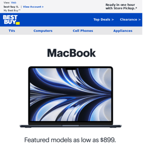 MacBook as low as $899 is a tempting offer, isn't it? Make Best Buy your go-to for tech