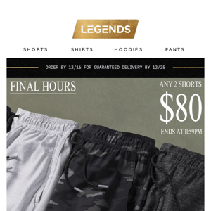 Last Chance ⚠️ 2 Shorts for $80