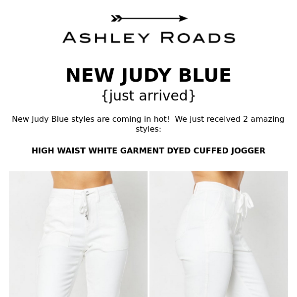 New JUDY BLUE ✨ White Joggers & Black Slim