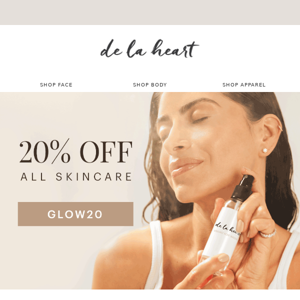 👋 Don’t miss 20% OFF all skincare!