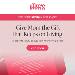 Treat Mom to a Monthly Dose of Luxury with an Allure Beauty Box Subscription