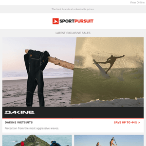 Up to 60% Off: Dakine Wetsuits | Berghaus | Simple Paddle | Stance - 3-For-2 | Casual Merino