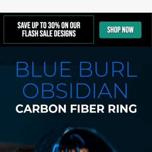 Blue Burl Carbon Fiber with Obsidian Finish