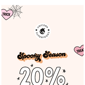 Use code BOO20 for 20% off storewide! 🎃
