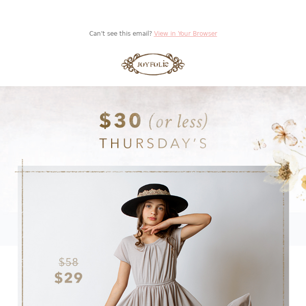 Hey Joyfolie, It's $30 or Less Thursday!