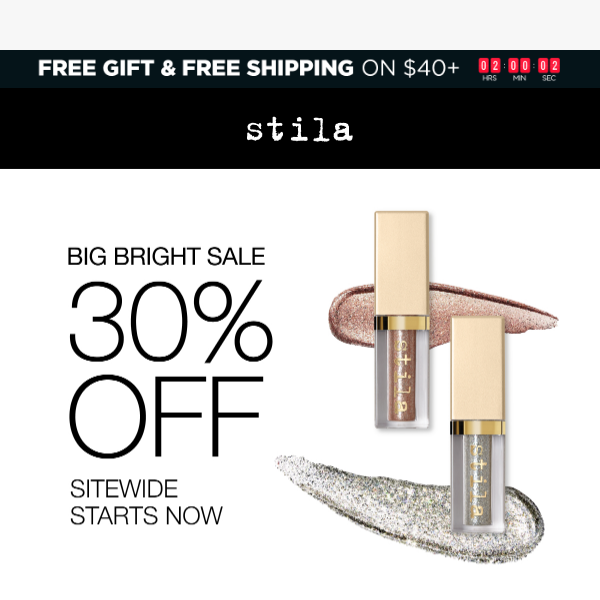 Save 30% on All Your Stila Favorites!