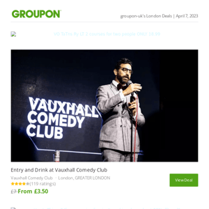 Entry and Drink at Vauxhall Comedy Club