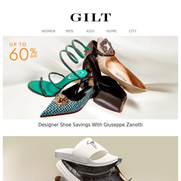 Up to 60% Off Giuseppe Zanotti & More Designer Shoes