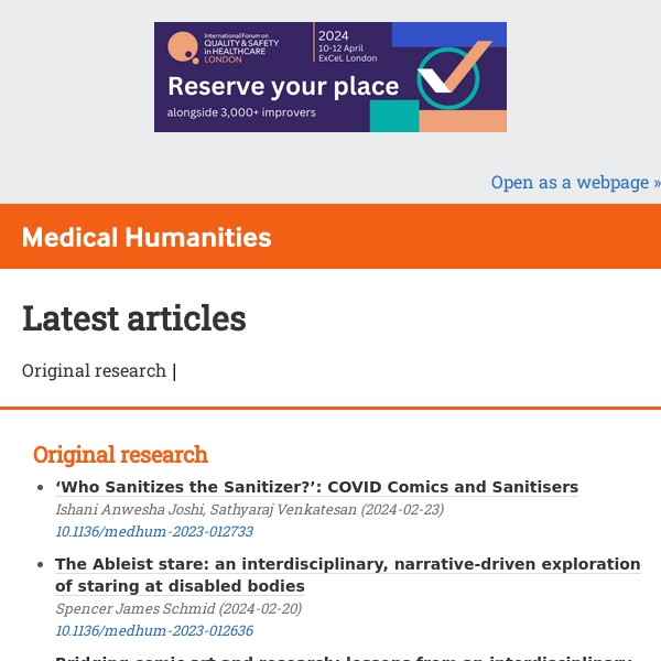 Our latest articles are online and ready to read!