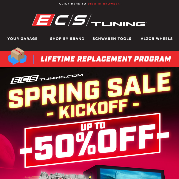 ECS Spring Sale Kickoff - Up To 50% off over 60 Brands!