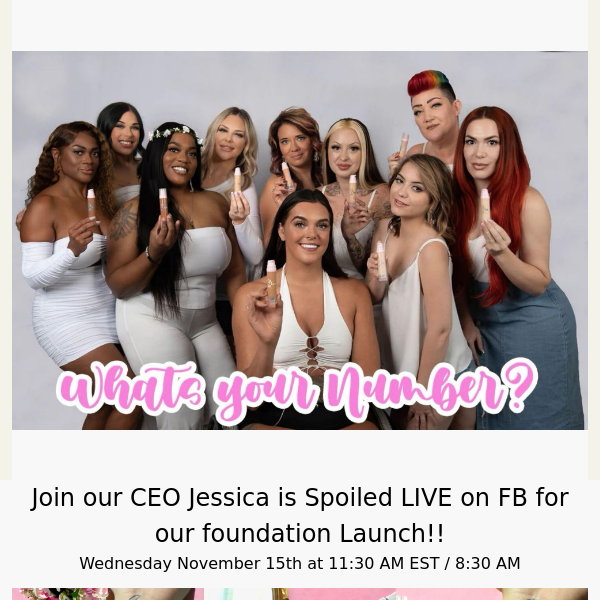 Join Jess LIVE for our Foundation launch!