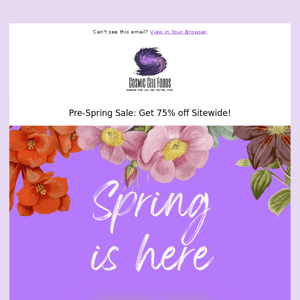 Spring into savings with 75% off sitewide!