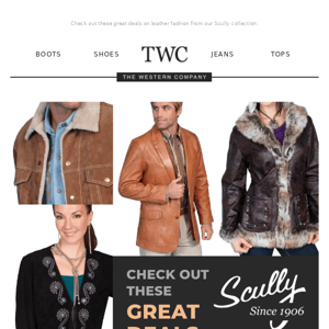 Check out these great deals on leather fashions  👀