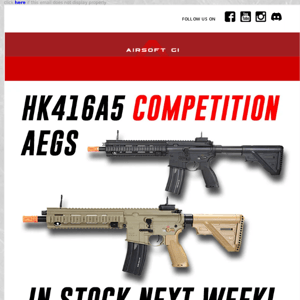 HK416A5 COMPETITION IN STOCK NEXT WEEK!